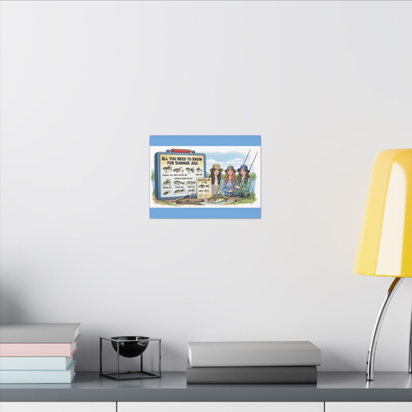 Bass-ically Art Summer Jigs Basics: Wrapped Canvas Print