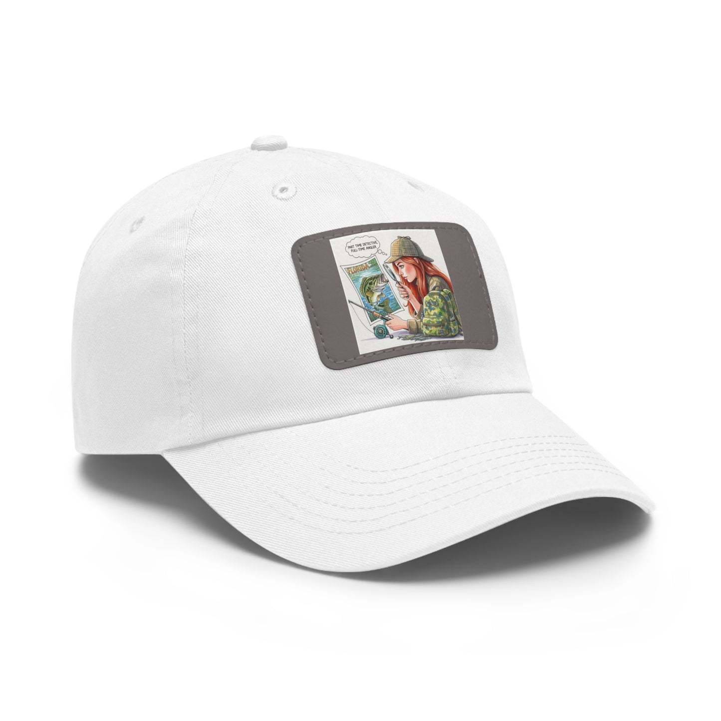 Bass Scholar's Thinking Cap | Handcrafted Leather Patch Outdoor Baseball Cap