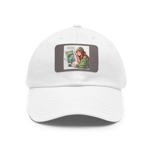 Bass Scholar's Thinking Cap | Handcrafted Leather Patch Outdoor Baseball Cap