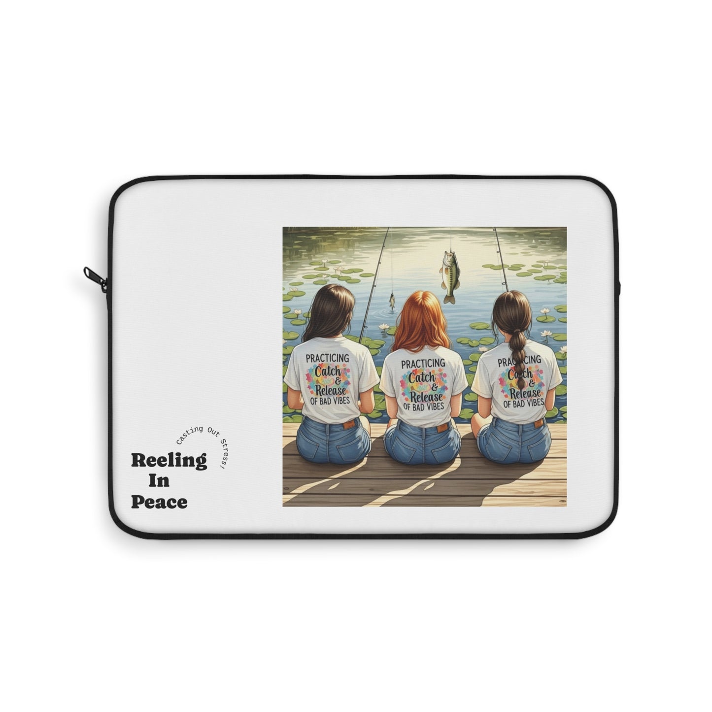 Bass-ically a Laptop Life Preserver: Fishing Friends Laptop Case for Outdoors Lovers
