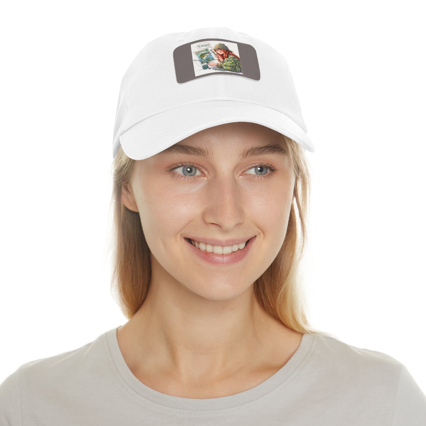 Bass Scholar's Thinking Cap | Handcrafted Leather Patch Outdoor Baseball Cap