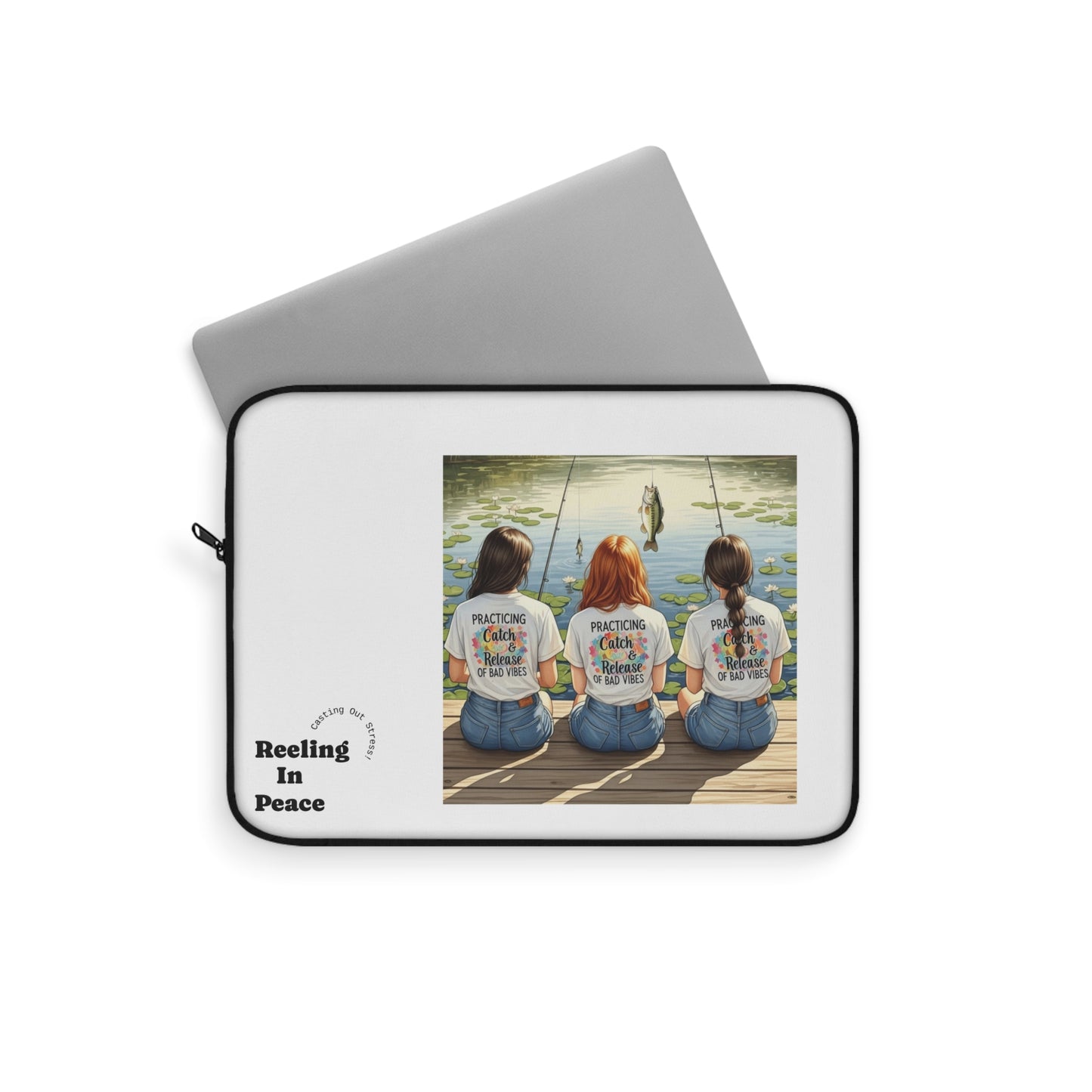 Bass-ically a Laptop Life Preserver: Fishing Friends Laptop Case for Outdoors Lovers