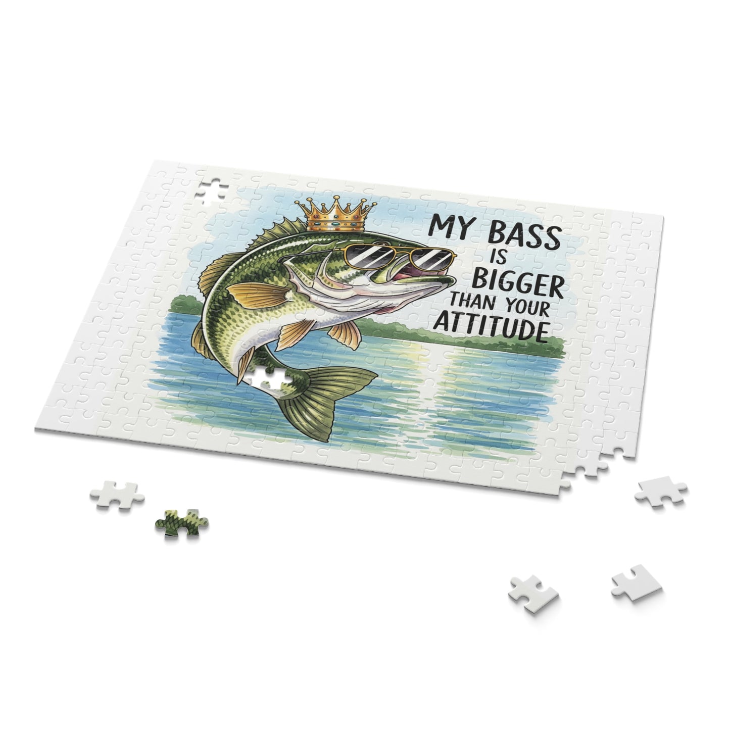 Large White Border Puzzles: The Ultimate Bass Fishing Puzzle