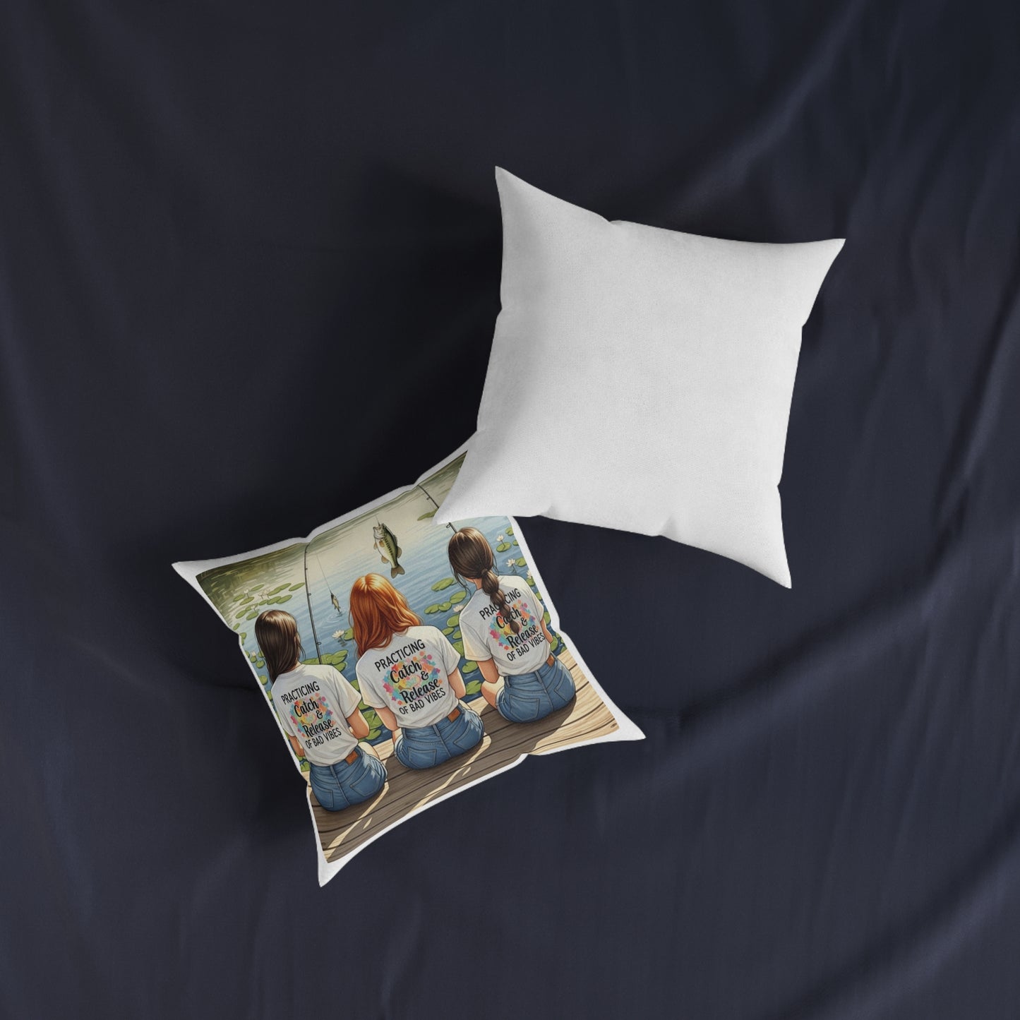 Bass-ically a Cloud for Your Couch: Fishing Friends Pillow, Cozy Vibes