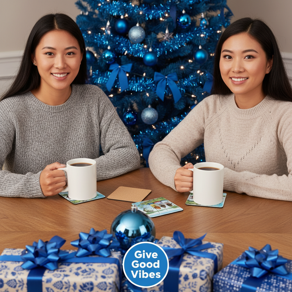 Bass, Boys, & Besties Coaster Set: Fishing Lovers Corkwood Coaster Set