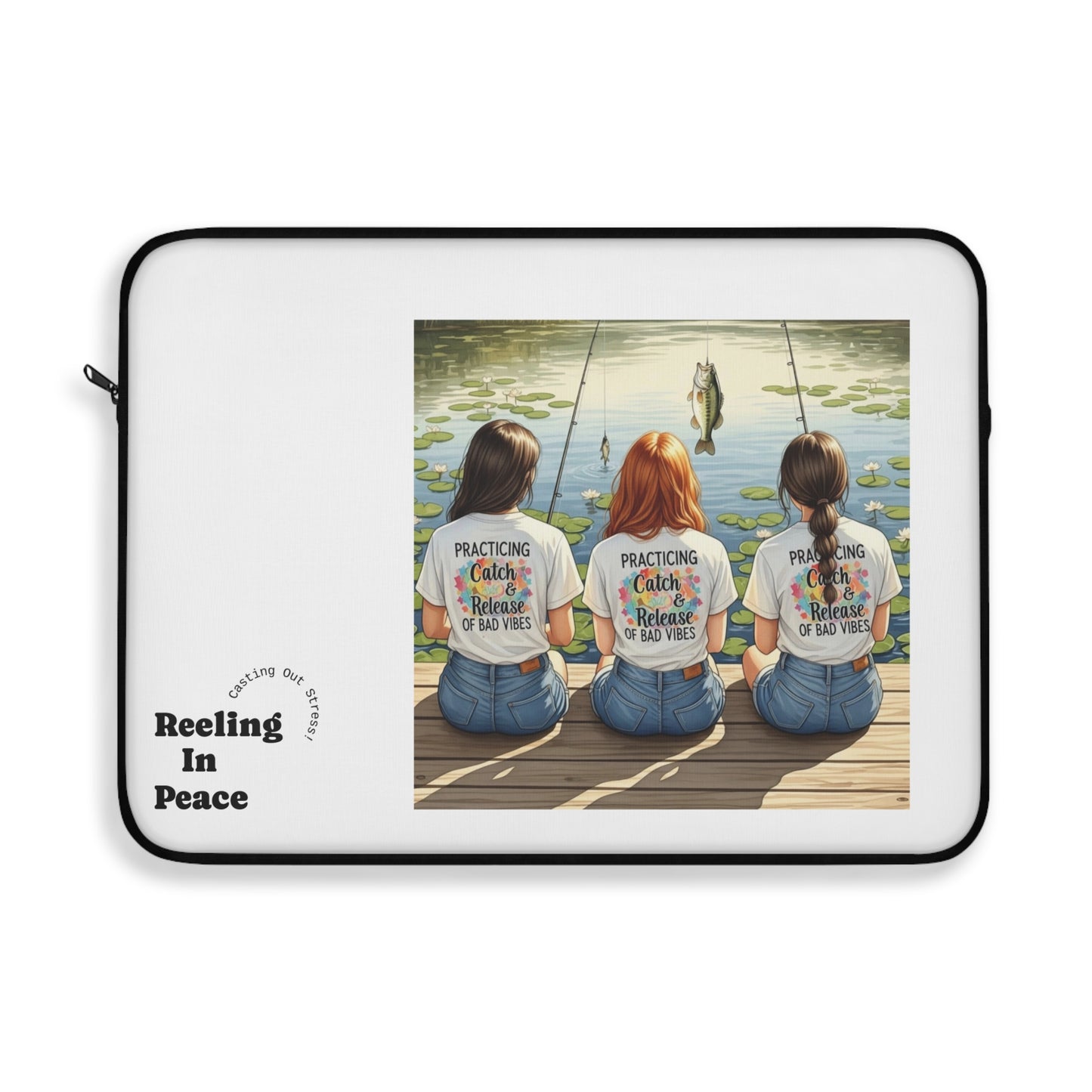 Bass-ically a Laptop Life Preserver: Fishing Friends Laptop Case for Outdoors Lovers