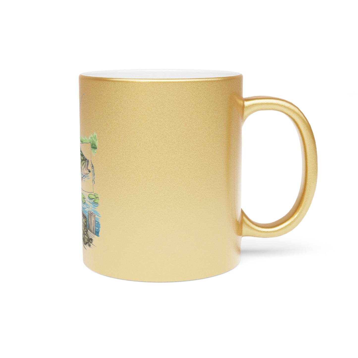 Bass Fishing Boardroom Mug: Fishing Adventure Metallic Mug