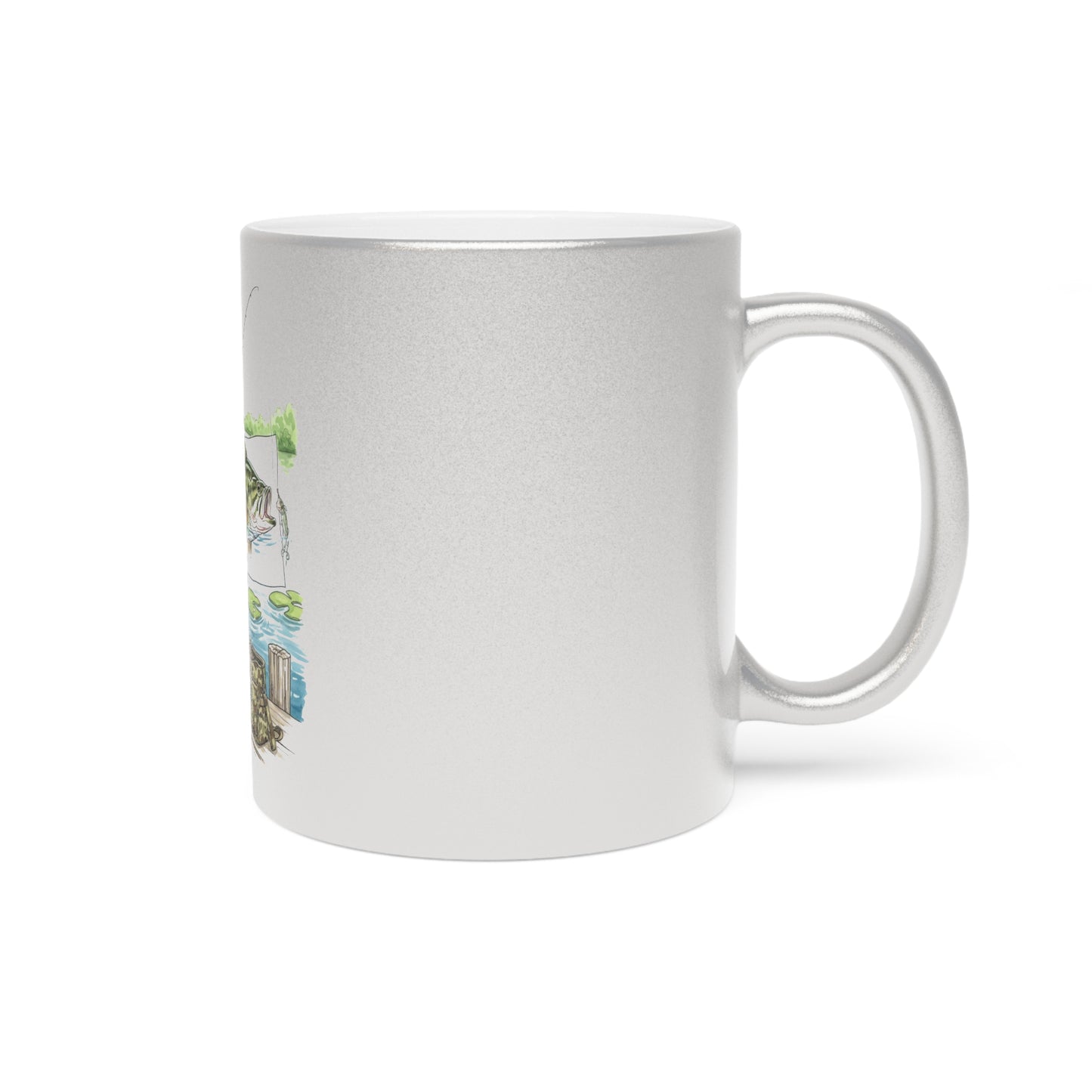 Bass Fishing Boardroom Mug: Fishing Adventure Metallic Mug