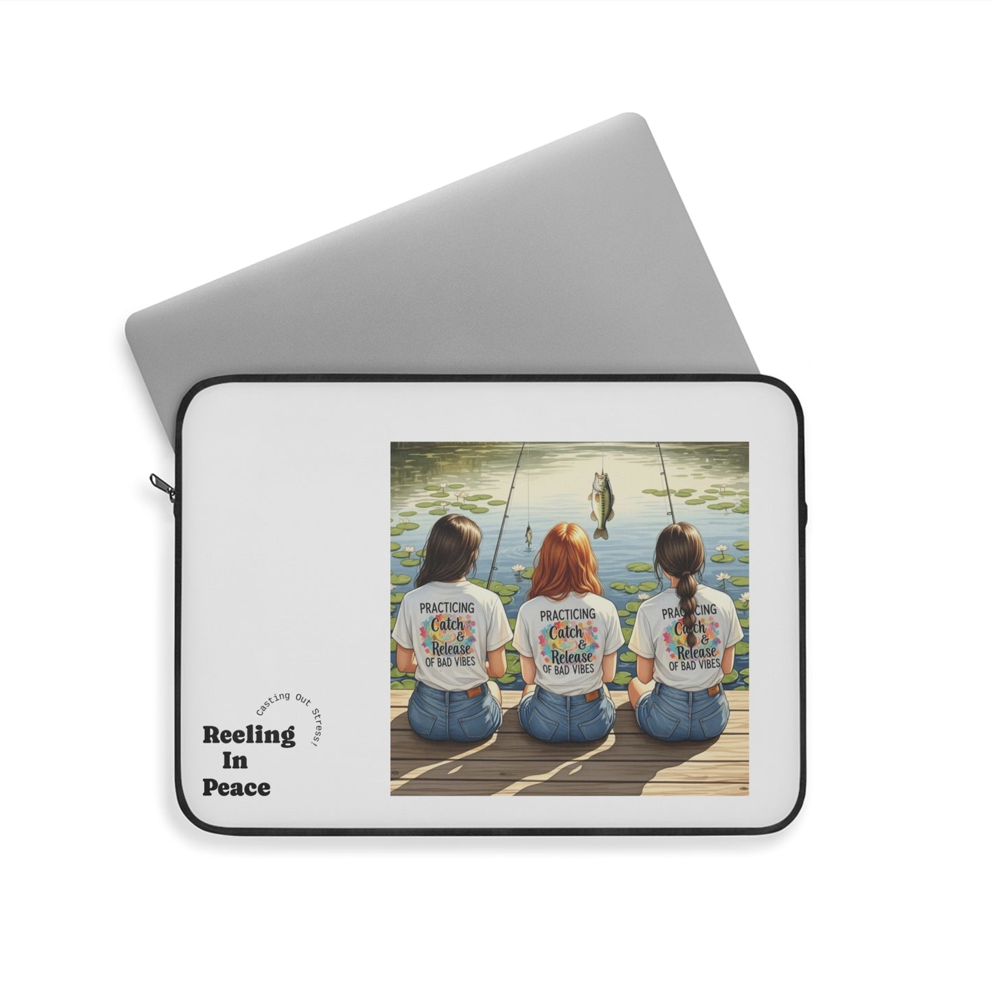 Bass-ically a Laptop Life Preserver: Fishing Friends Laptop Case for Outdoors Lovers