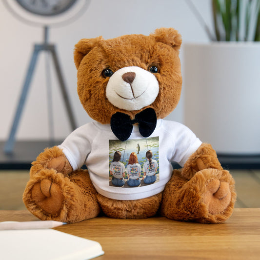 My Human's a Bass Boss - I'm Just Here for the Hugs: Teddy Bear with Custom T-Shirt