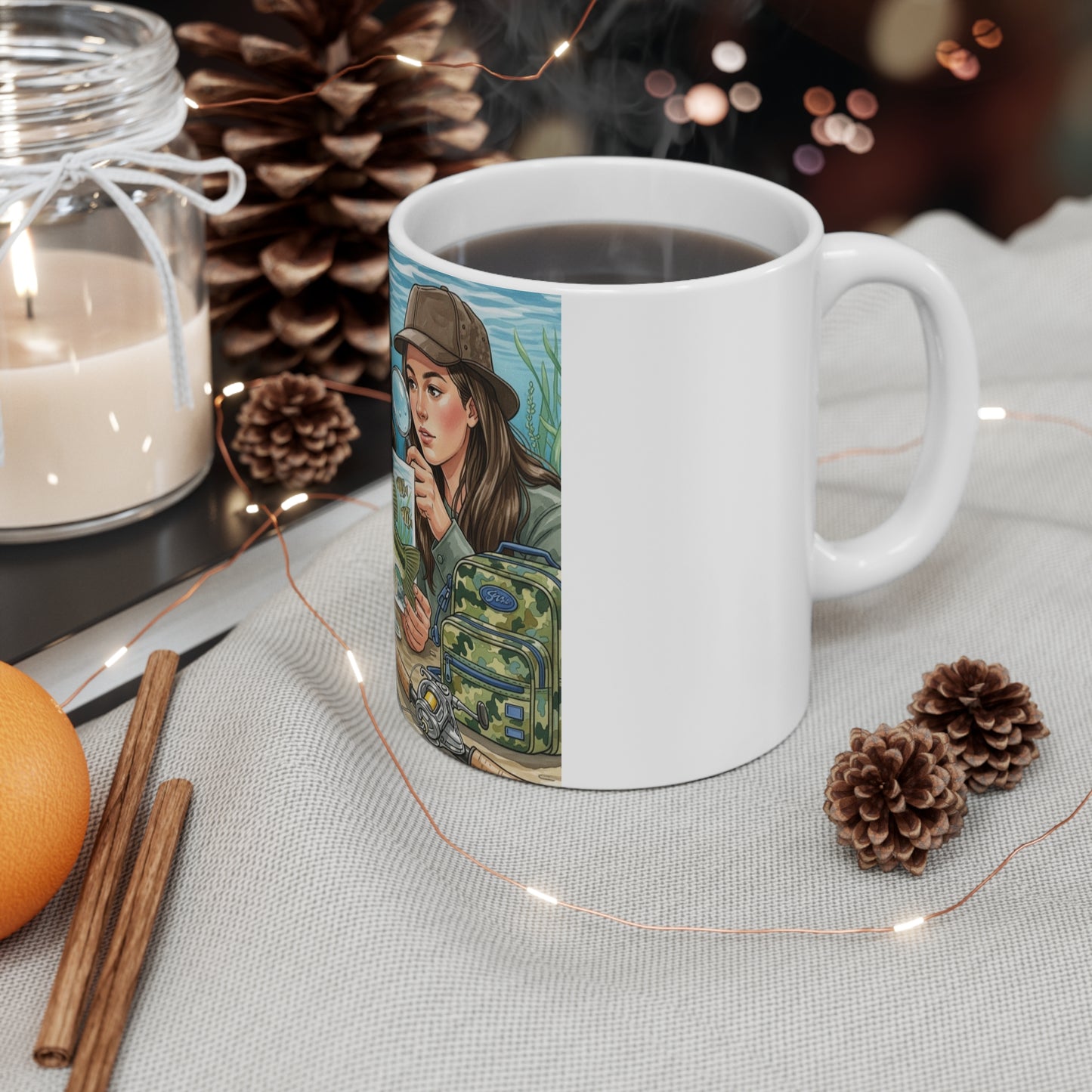 Mug Full of Lunker Logic: Fueling My Next Big Catch: 11oz Fishing Friends Coffee Cup