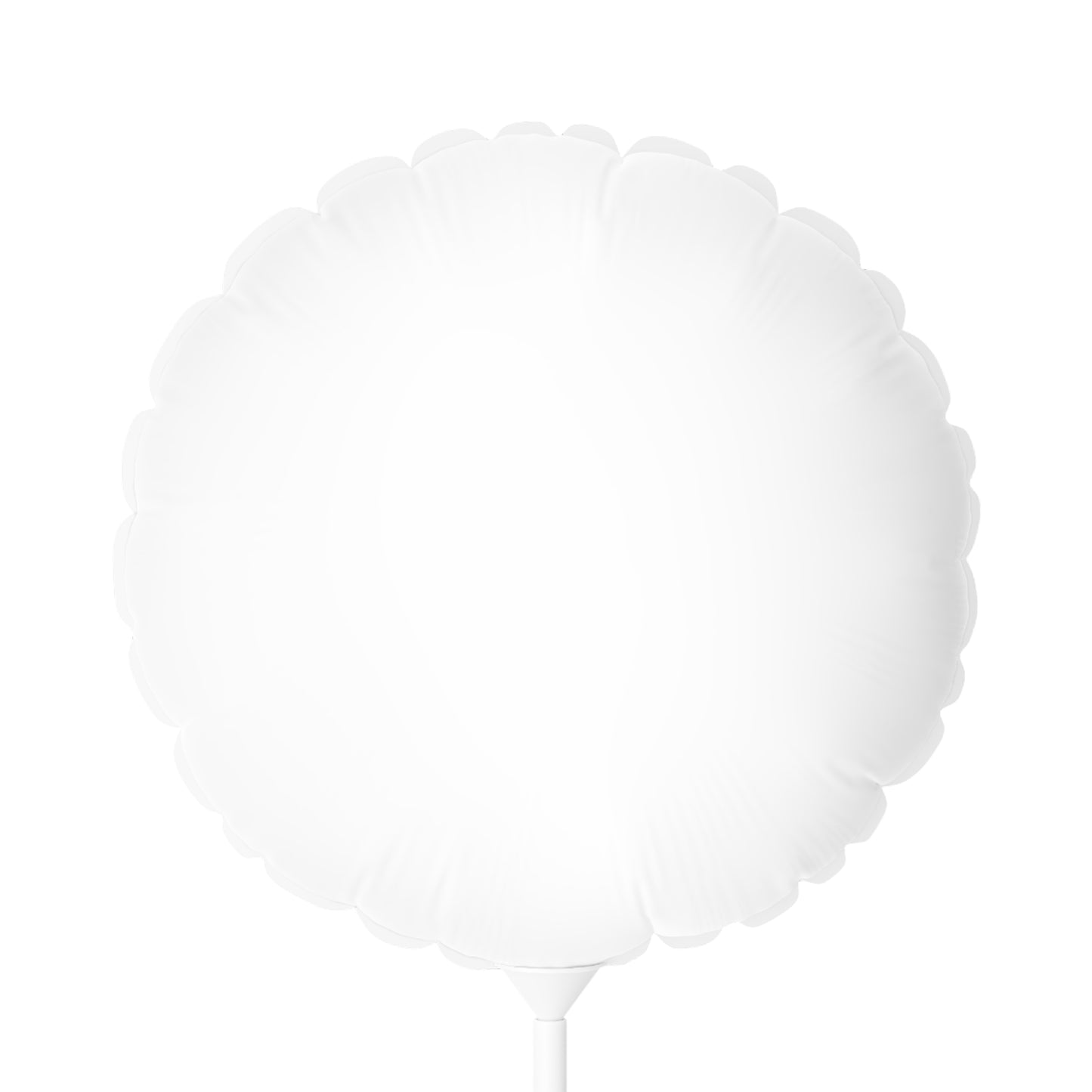 Back of party balloon - White decorative item on a white background