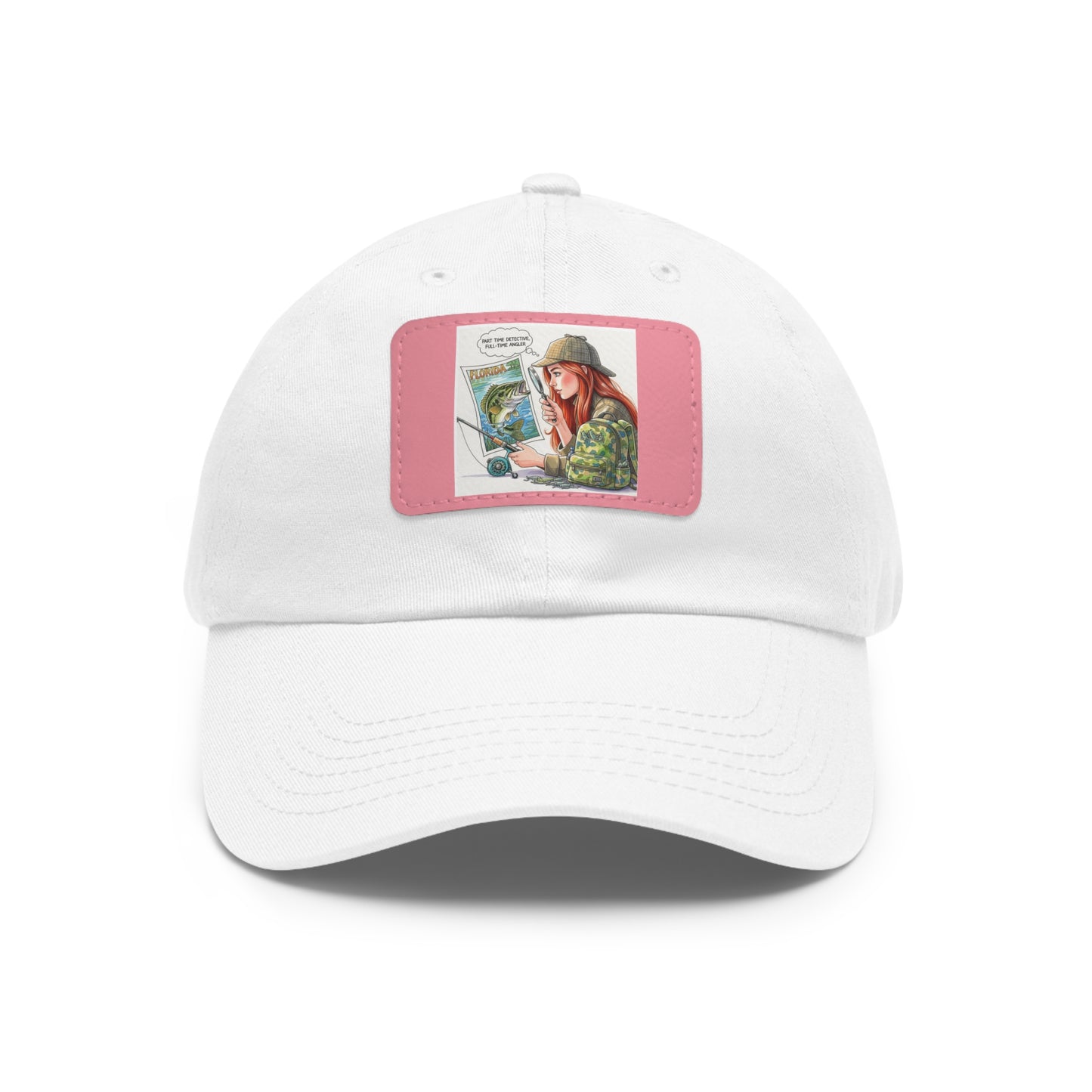 Bass Scholar's Thinking Cap | Handcrafted Leather Patch Outdoor Baseball Cap