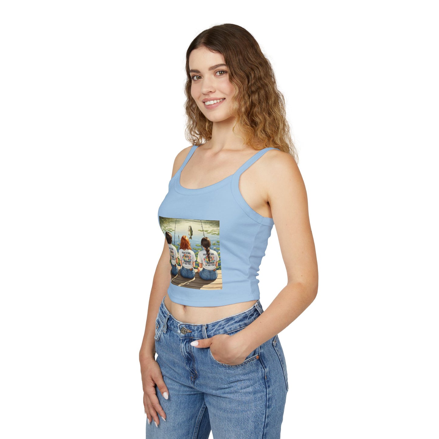 Fishing Friends Spaghetti Strap Tank Top, Summer Shirt, Outdoor Style, Beach Wear, Vacation Outfit, Gifts for Anglers