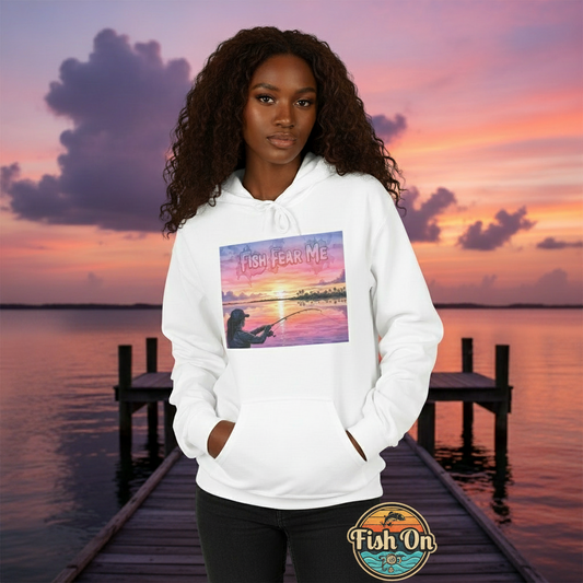 Fish Fear Me Graphic Pullover Hoodie