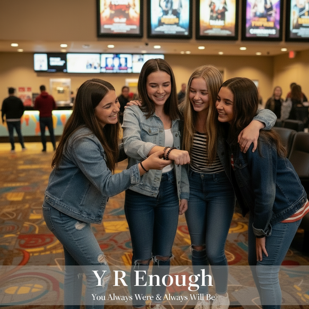 Engraved 'Y R ENOUGH' Natural Stone Stretch Bracelet