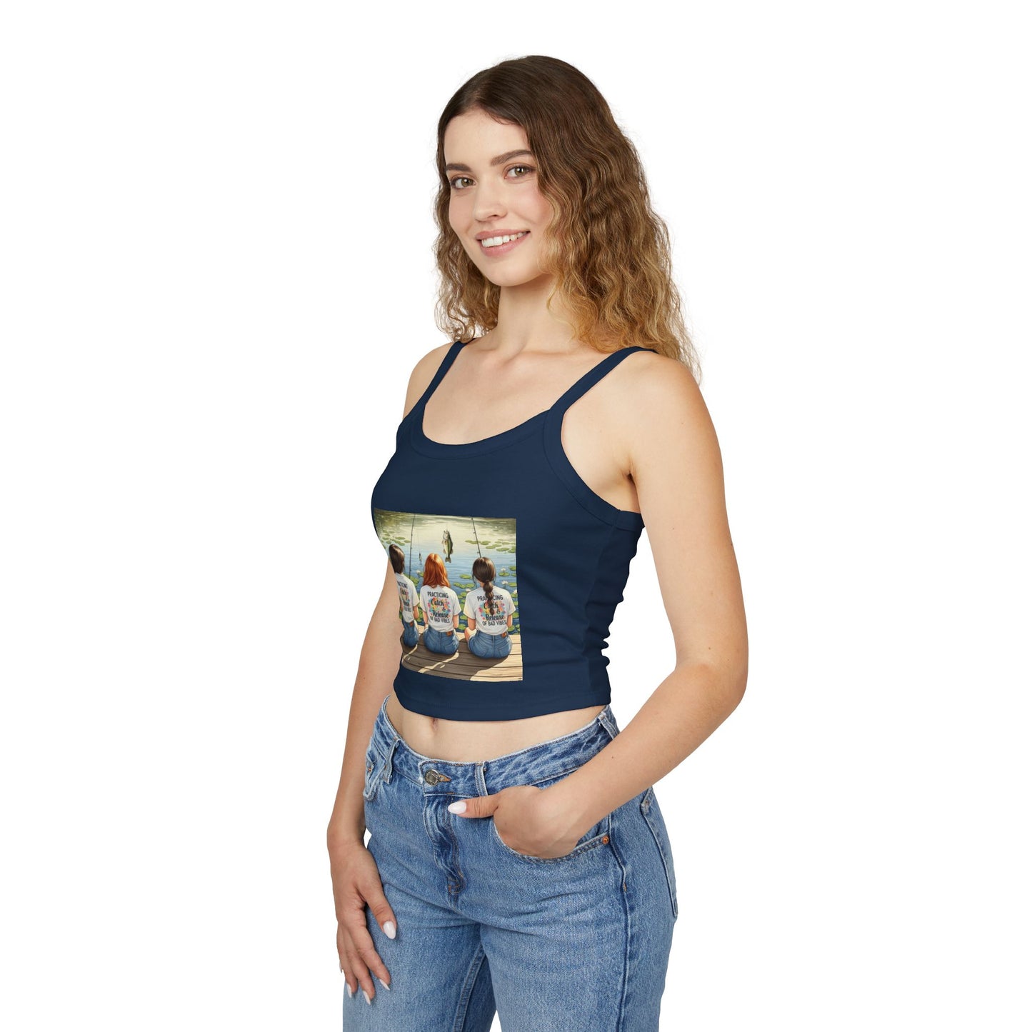 Fishing Friends Spaghetti Strap Tank Top, Summer Shirt, Outdoor Style, Beach Wear, Vacation Outfit, Gifts for Anglers