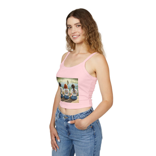 Fishing Friends Spaghetti Strap Tank Top, Summer Shirt, Outdoor Style, Beach Wear, Vacation Outfit, Gifts for Anglers