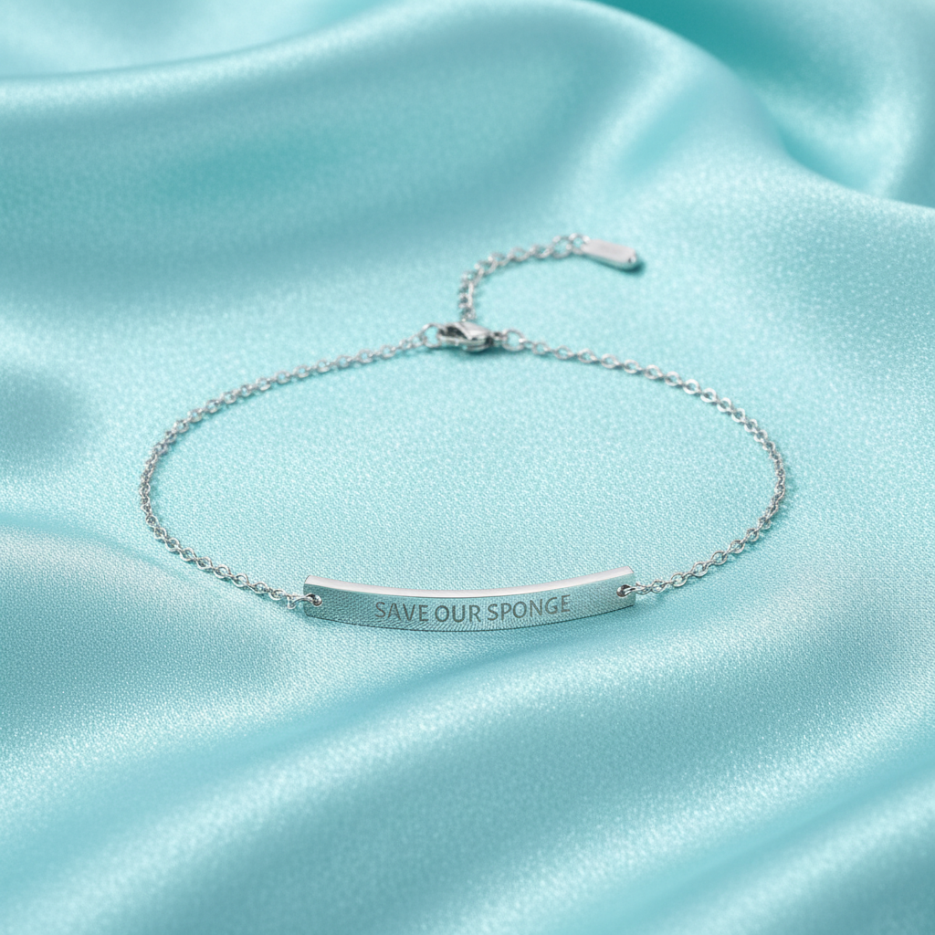 Curved Bar Anklet — ‘SAVE OUR SPONGE’ Eco-Warrior Fishing Anklet