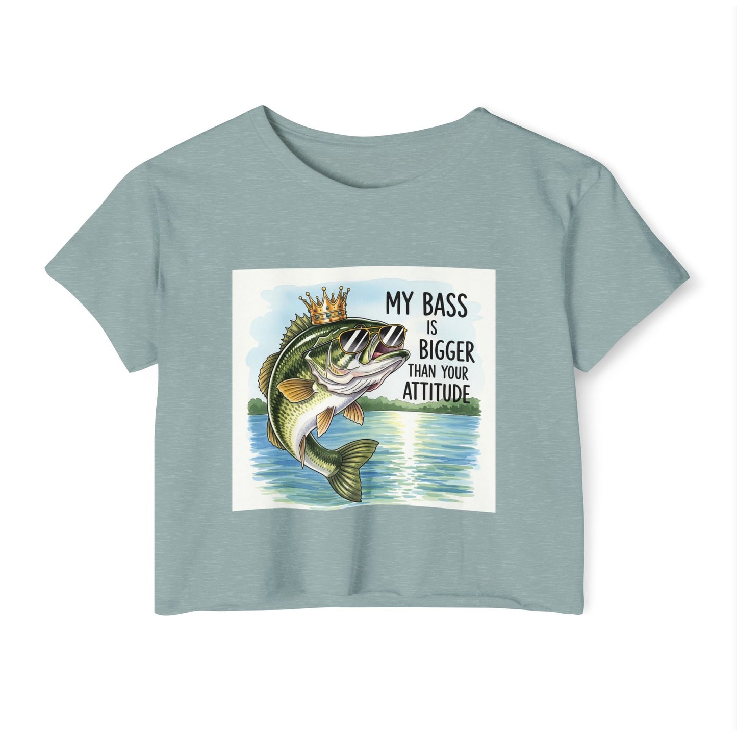 Bass Fishing Master Angler Crop Top - Slay The Summer Reel Girls Style