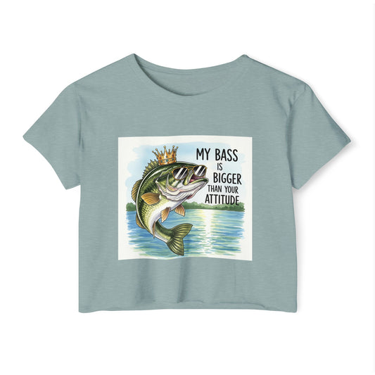 Bass Fishing Master Angler Crop Top - Slay The Summer Reel Girls Style