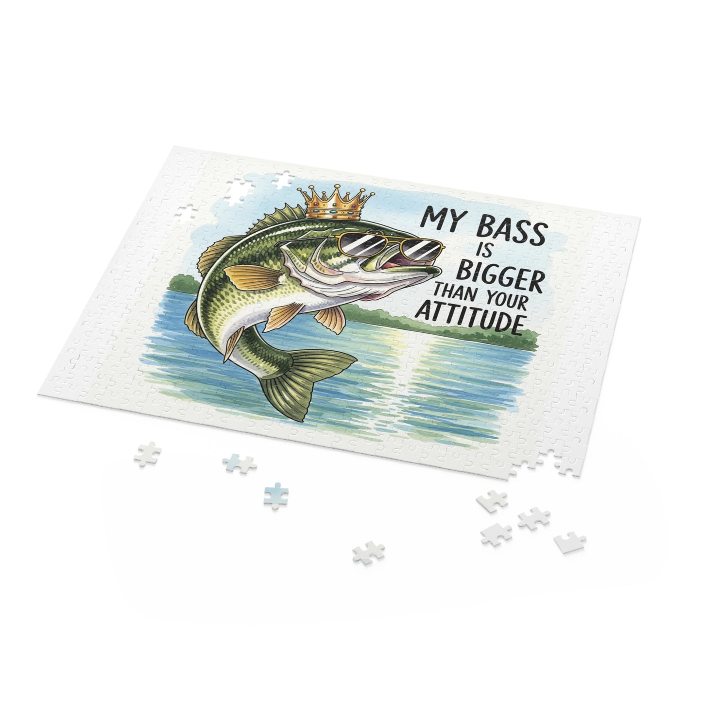Large White Border Puzzles: The Ultimate Bass Fishing Puzzle