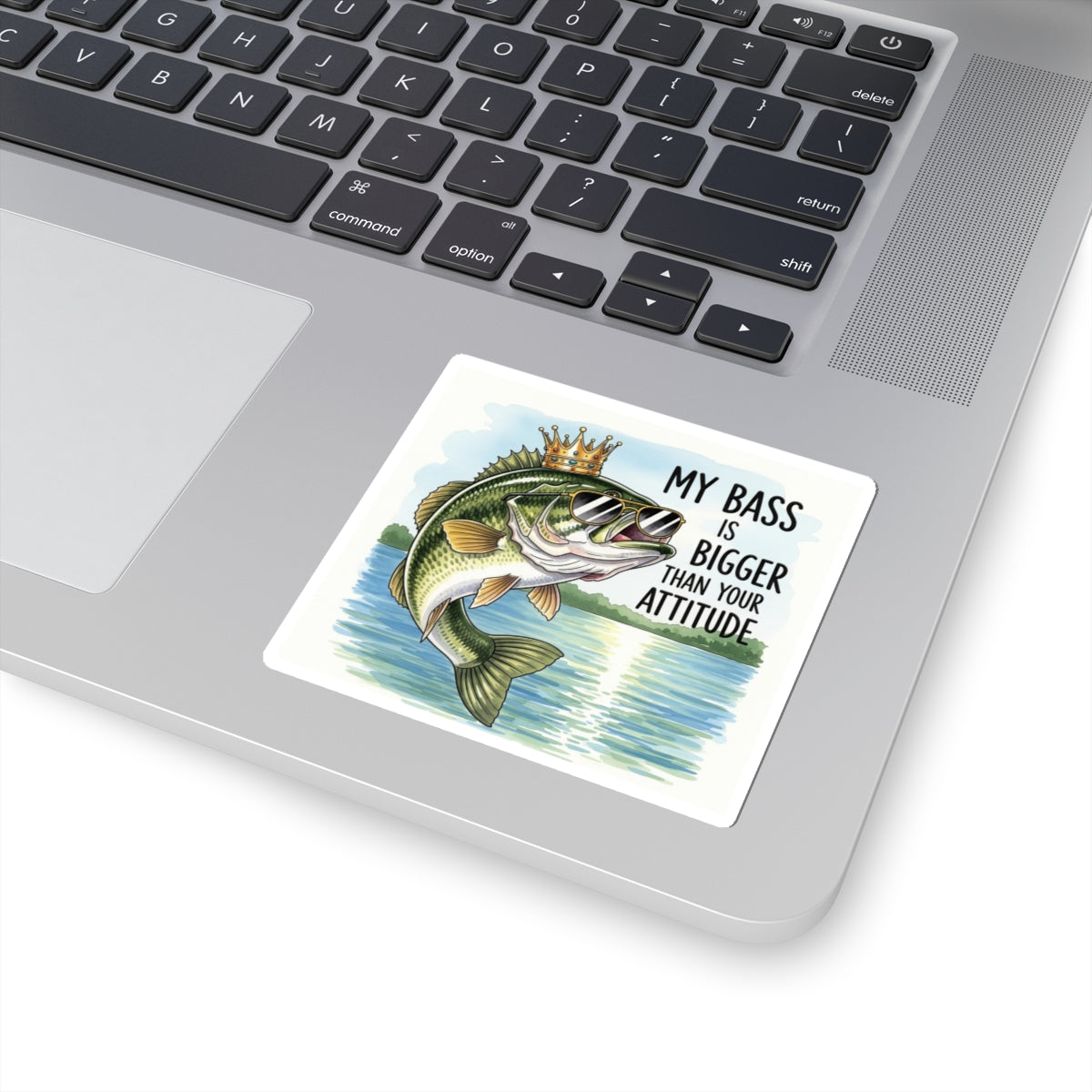 Fishing Humor Kiss-Cut Stickers - Bass Boss Attitude