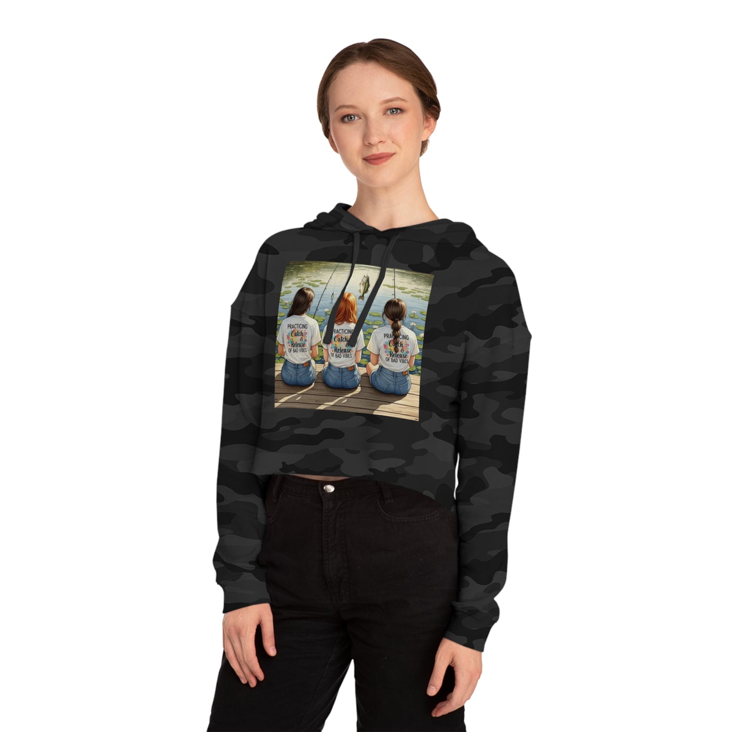 Hoodie So Good, It's Lure-ing: Women’s Cropped Hoodie Sweatshirt for Stylish Casual Wear