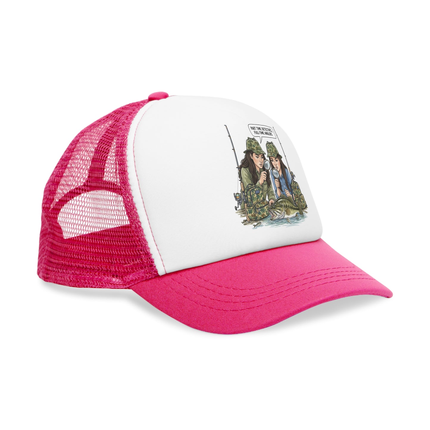 Quirky Fishing Mesh Cap Fun Hat for Fishing Adventures