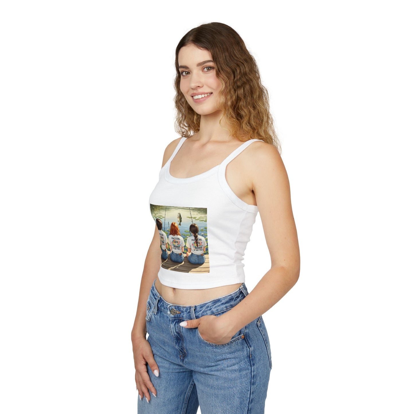 Fishing Friends Spaghetti Strap Tank Top, Summer Shirt, Outdoor Style, Beach Wear, Vacation Outfit, Gifts for Anglers