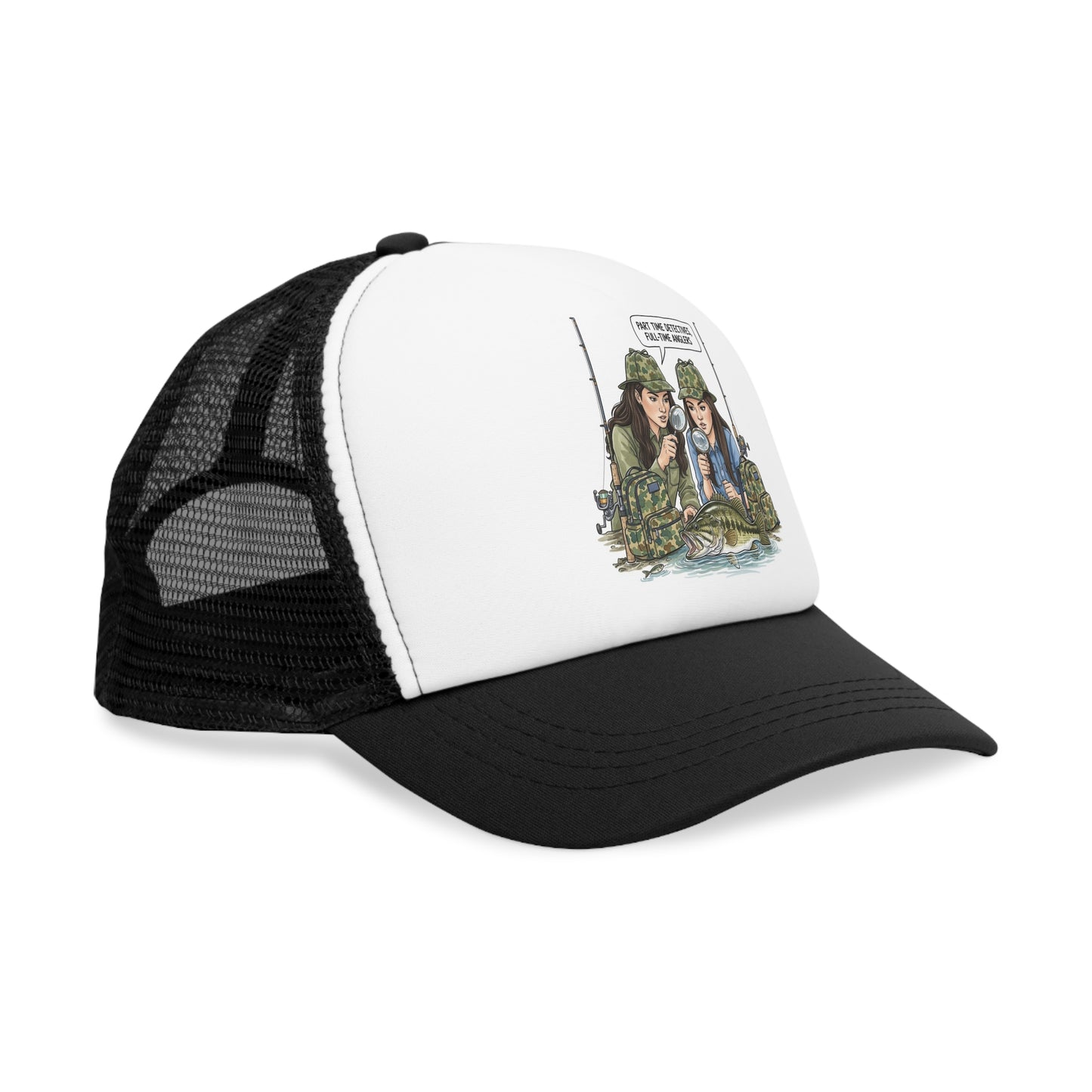 Quirky Fishing Mesh Cap Fun Hat for Fishing Adventures