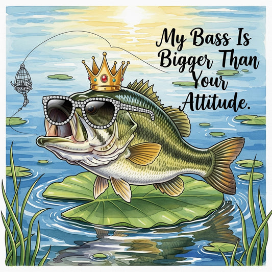 Central Florida "Bass with Attitude" Sticker - Teen Girl Angler Sass