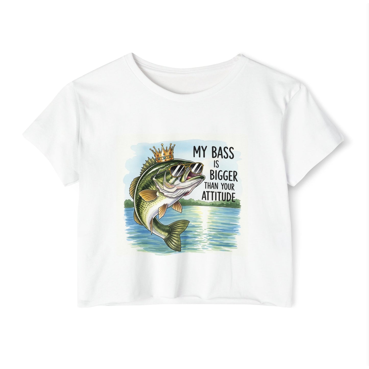 Bass Fishing Master Angler Crop Top - Slay The Summer Reel Girls Style