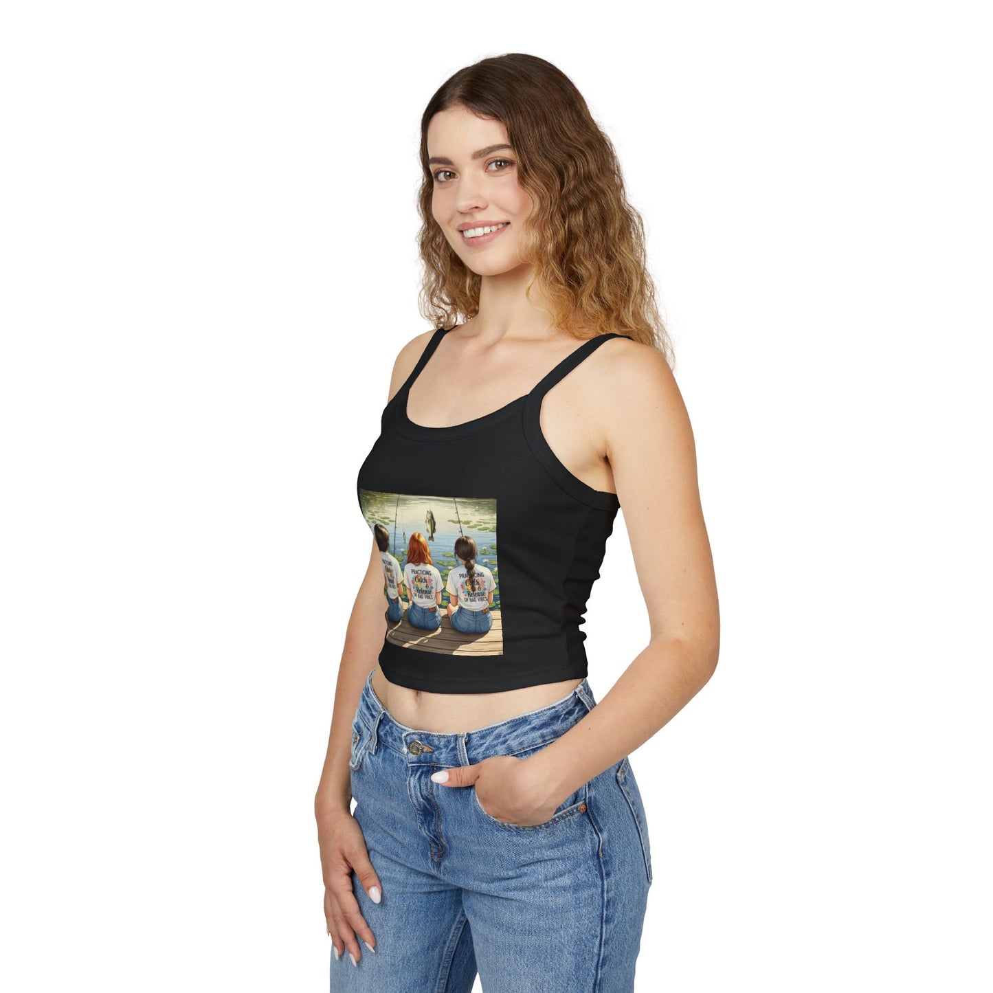 Fishing Friends Spaghetti Strap Tank Top, Summer Shirt, Outdoor Style, Beach Wear, Vacation Outfit, Gifts for Anglers