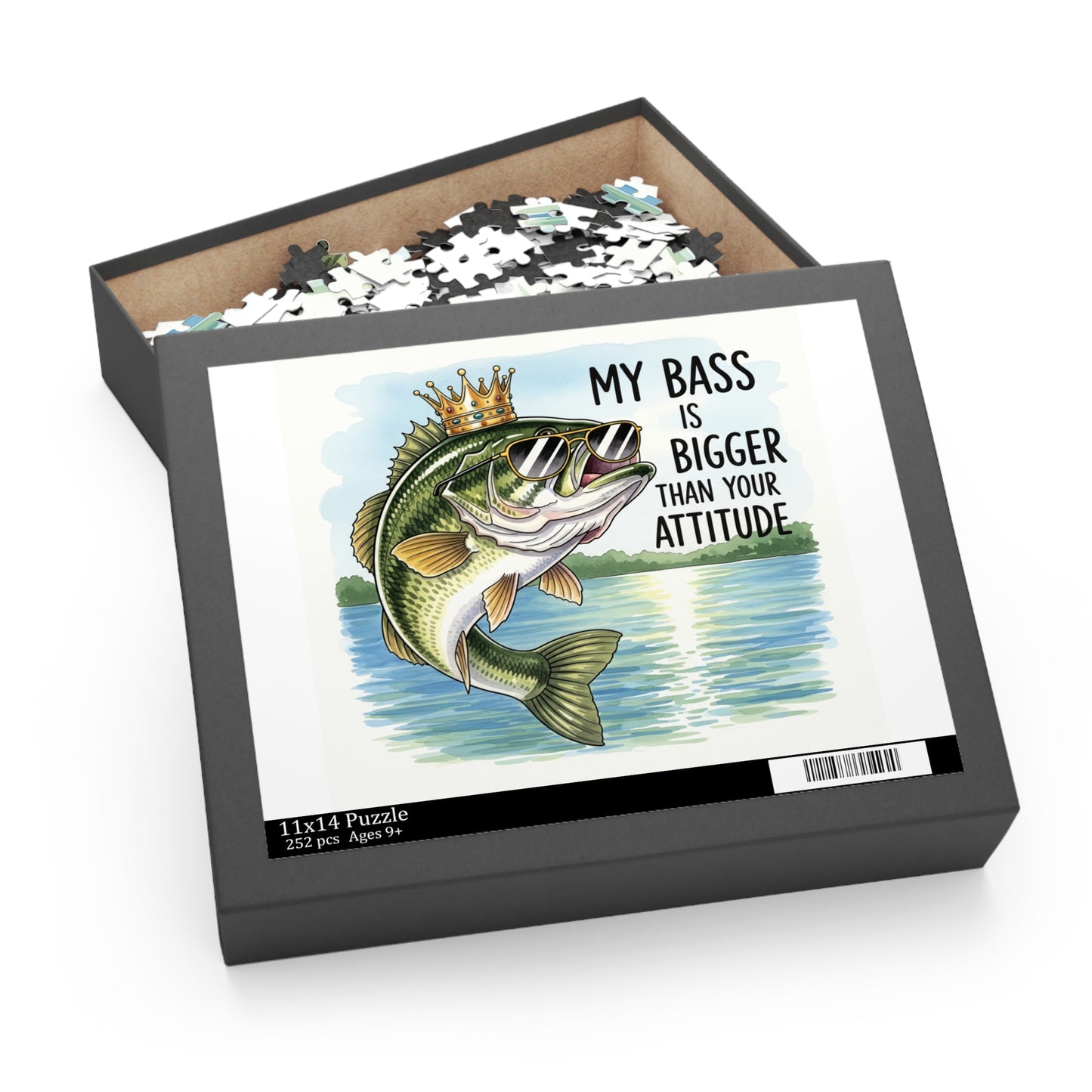 Large White Border Puzzles: The Ultimate Bass Fishing Puzzle