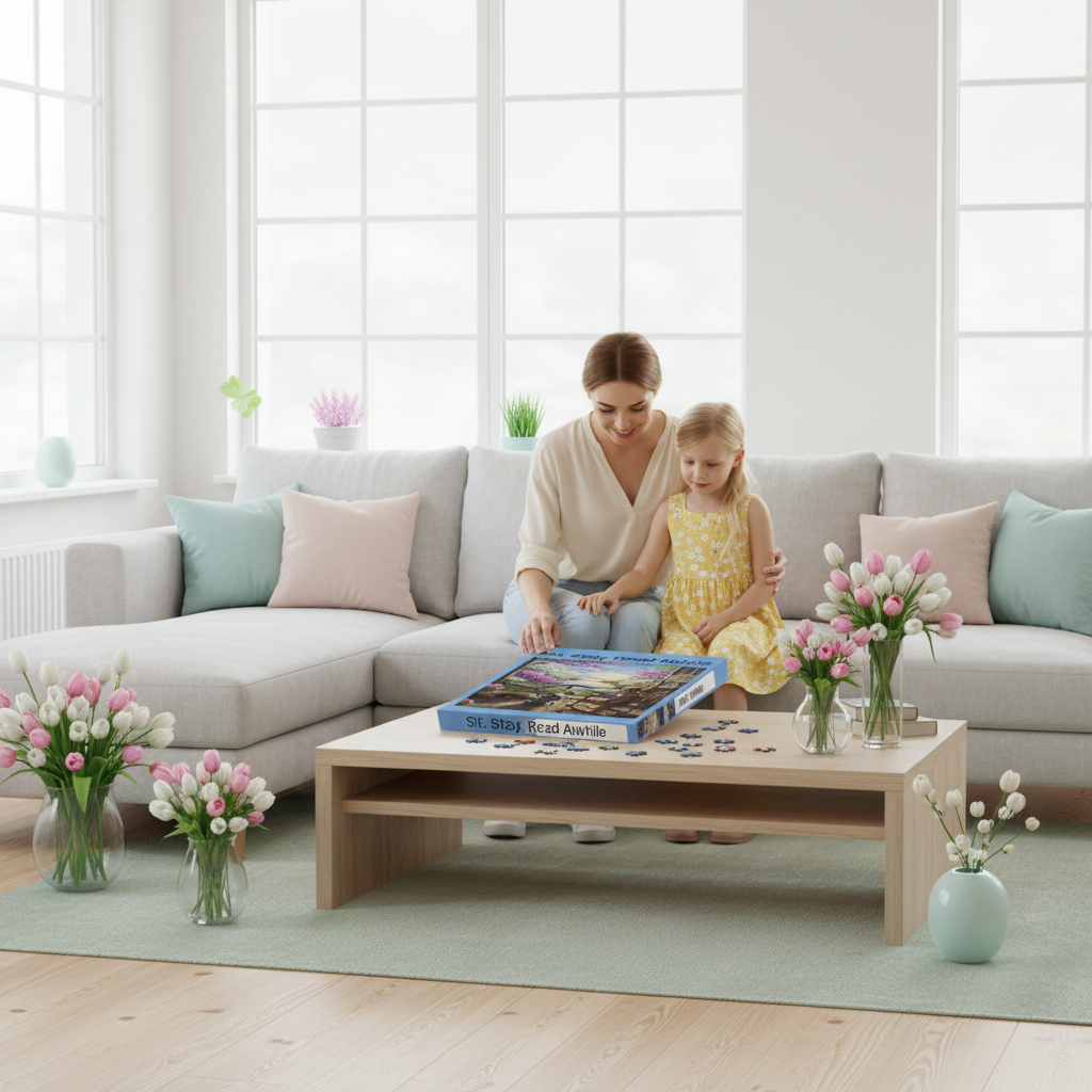 30 Piece jigsaw rounded order puzzle in an professional  photo shoot.