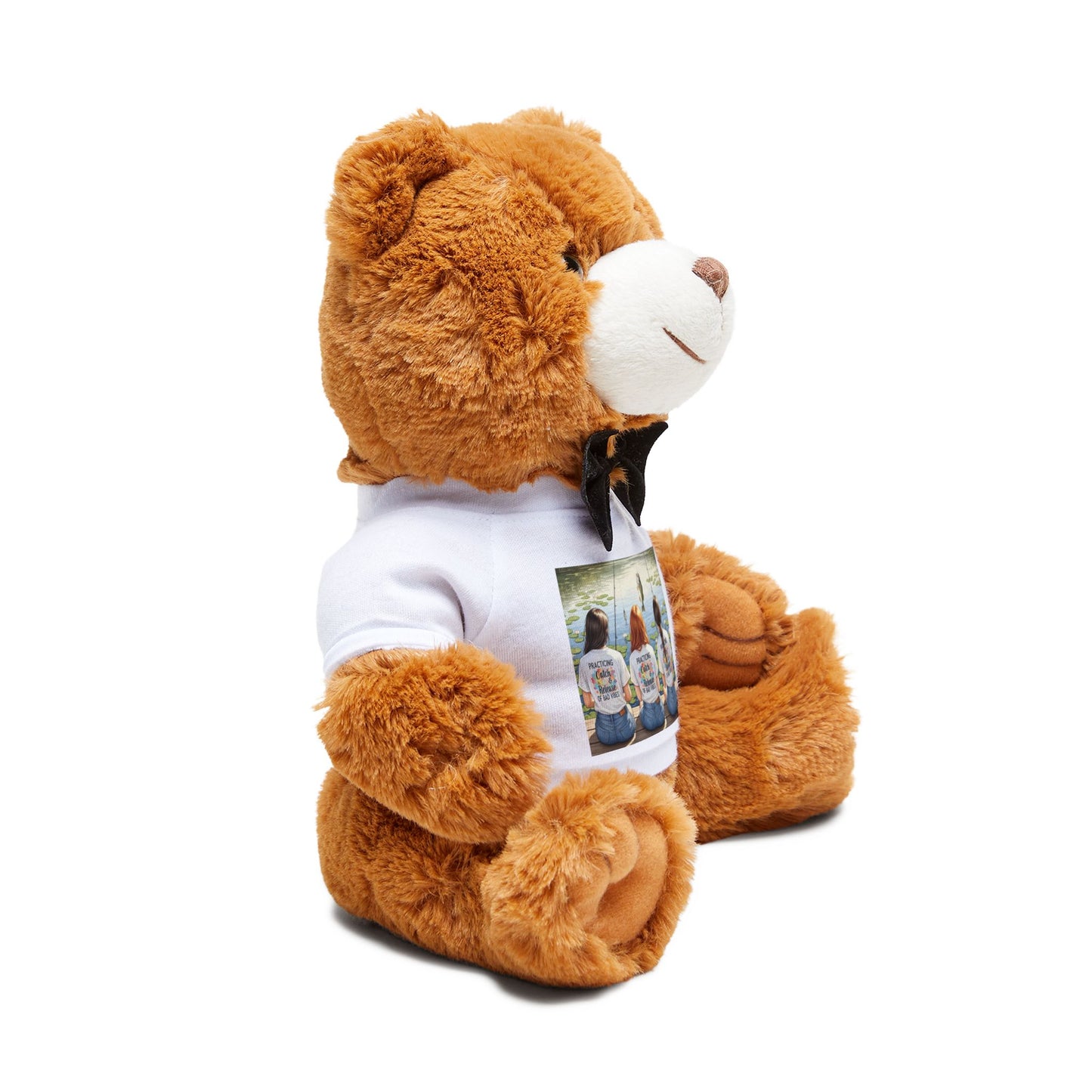 My Human's a Bass Boss - I'm Just Here for the Hugs: Teddy Bear with Custom T-Shirt