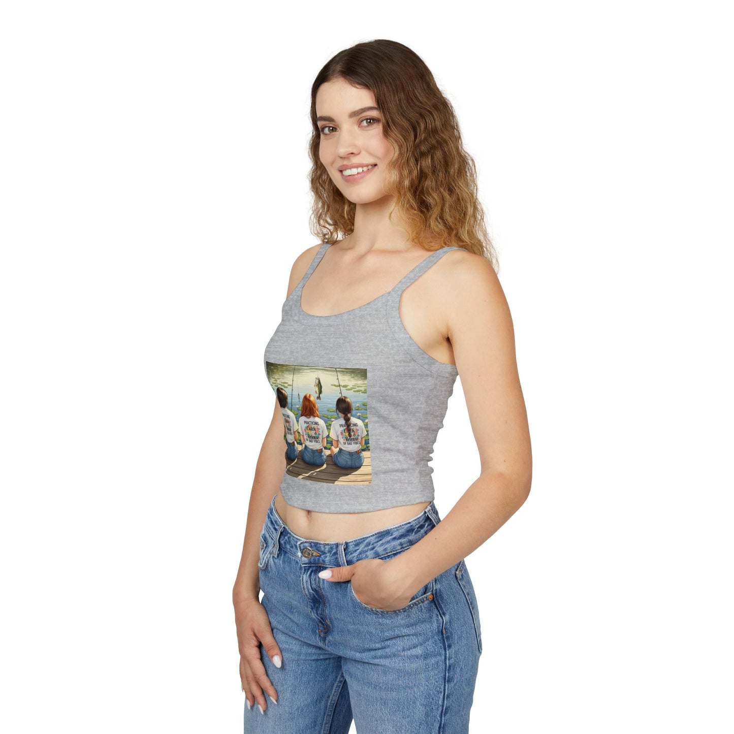 Fishing Friends Spaghetti Strap Tank Top, Summer Shirt, Outdoor Style, Beach Wear, Vacation Outfit, Gifts for Anglers