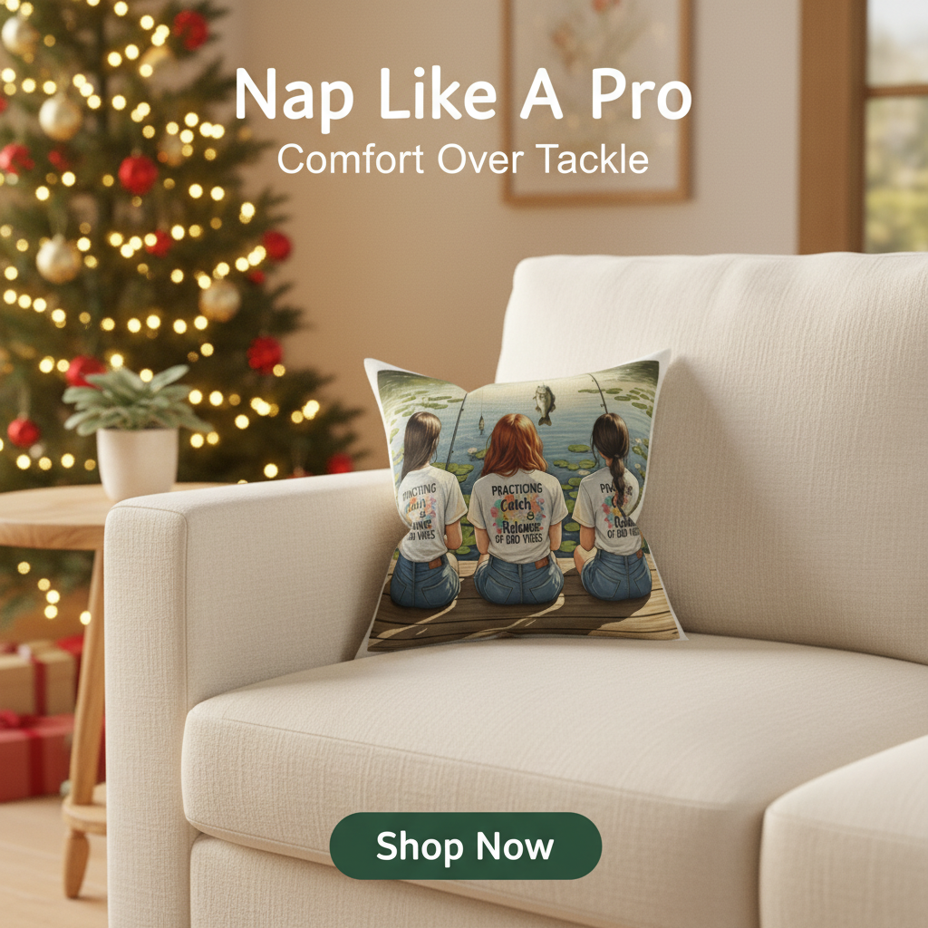 A Cloud for Your Couch Fishing Friends Pillow,Cozy Vibes