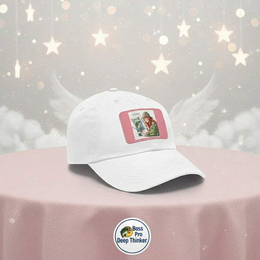 Bass Scholar's Thinking Cap | Handcrafted Leather Patch Outdoor Baseball Cap