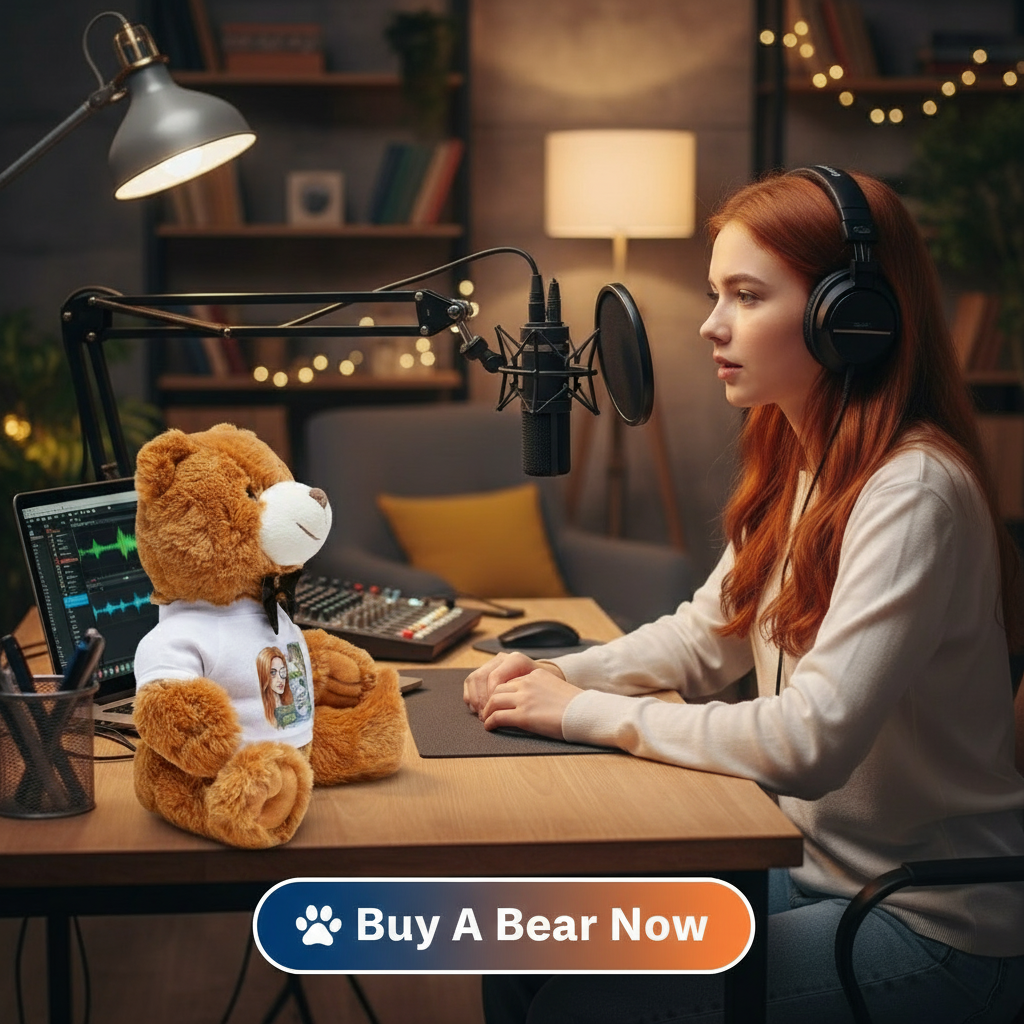 Cuddly Companion Teddy Bear with Custom T-Shirt