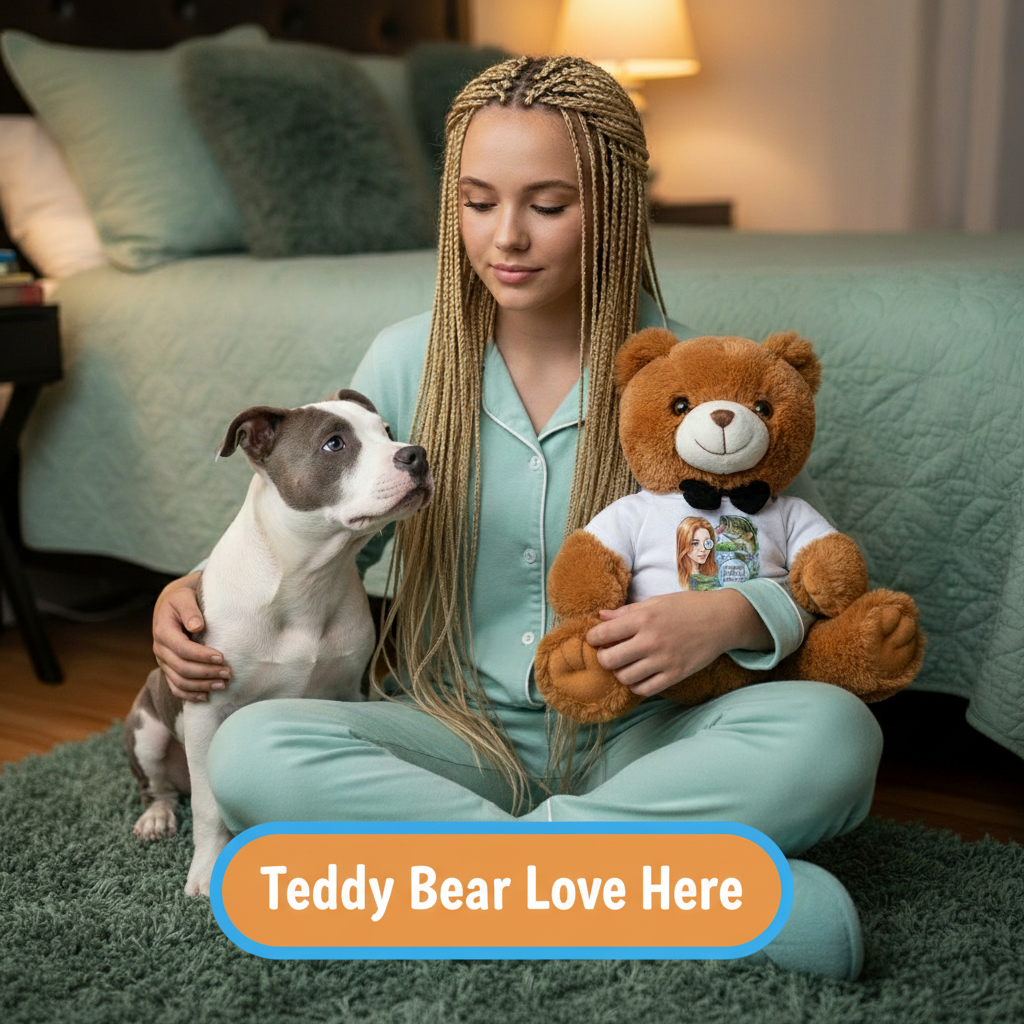 Cuddly Companion Teddy Bear with Custom T-Shirt