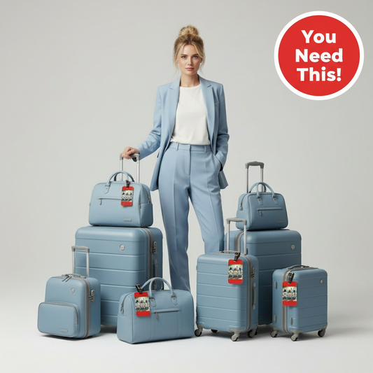 Fishing Lover's Red Luggage Tag