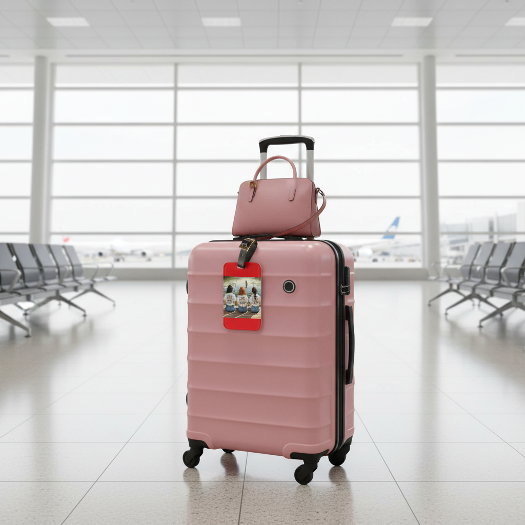 Fishing Lover's Red Luggage Tag