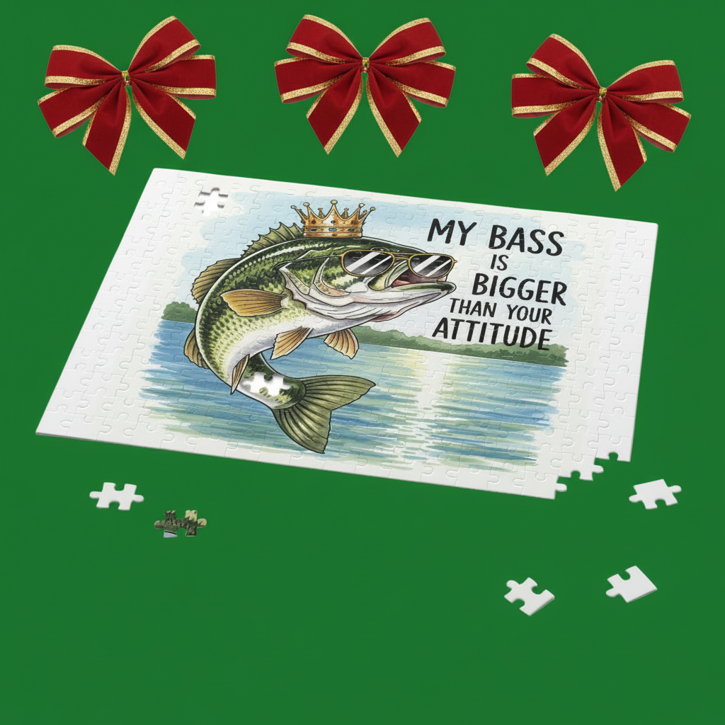 Large White Border Puzzles: The Ultimate Bass Fishing Puzzle