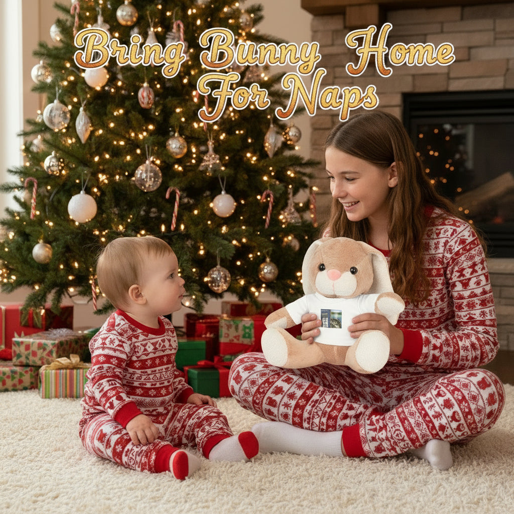 My Angler's Out Fishing, So I'm Here for Hugs: Adorable Plush Bunny