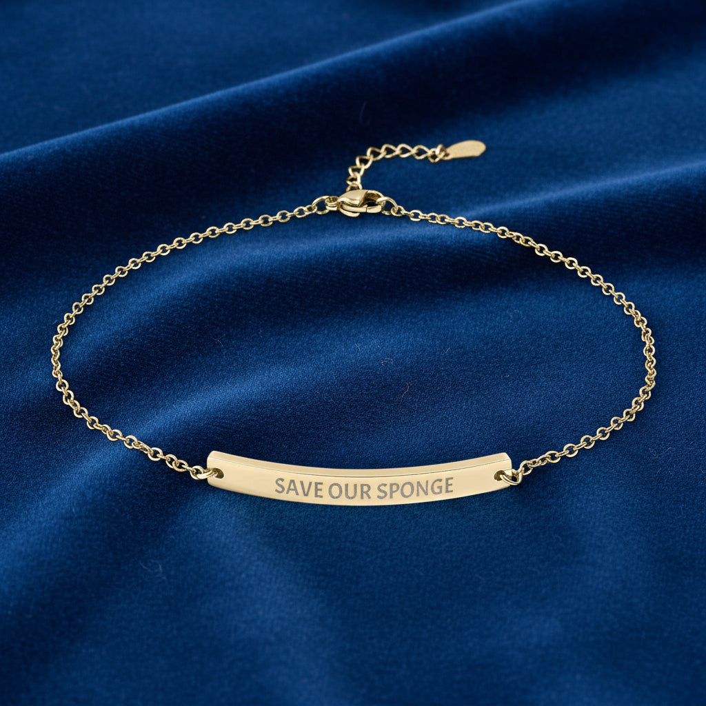 Curved Bar Anklet — ‘SAVE OUR SPONGE’ Eco-Warrior Fishing Anklet