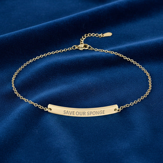 Curved Bar Anklet — ‘SAVE OUR SPONGE’ Eco-Warrior Fishing Anklet