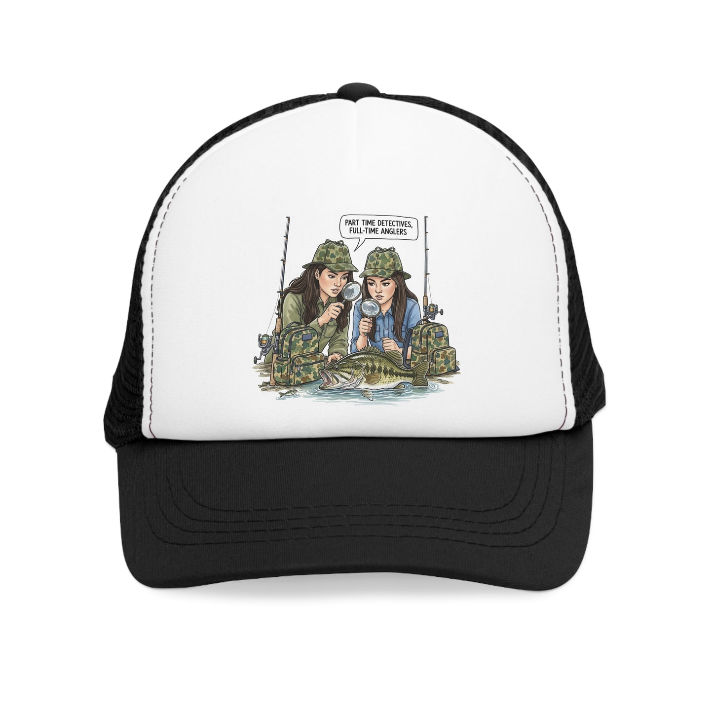 Quirky Fishing Mesh Cap Fun Hat for Fishing Adventures