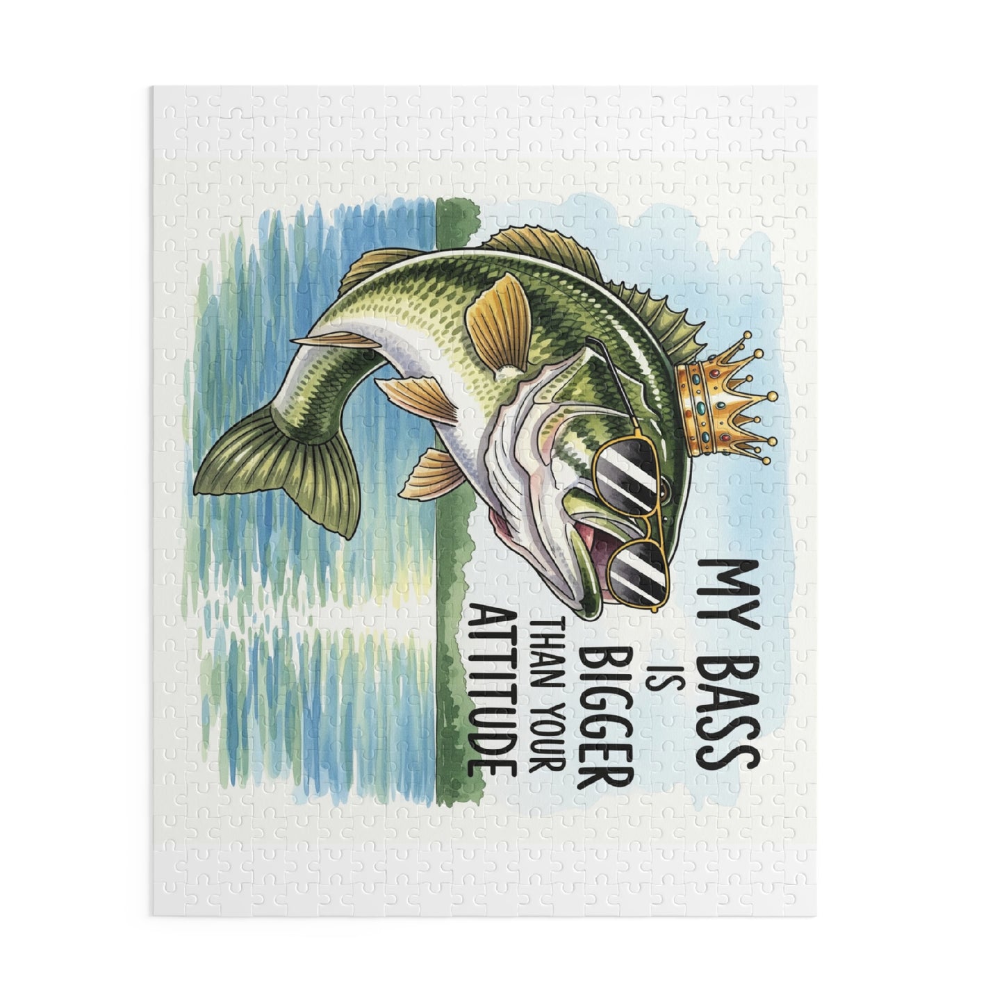 Large White Border Puzzles: The Ultimate Bass Fishing Puzzle